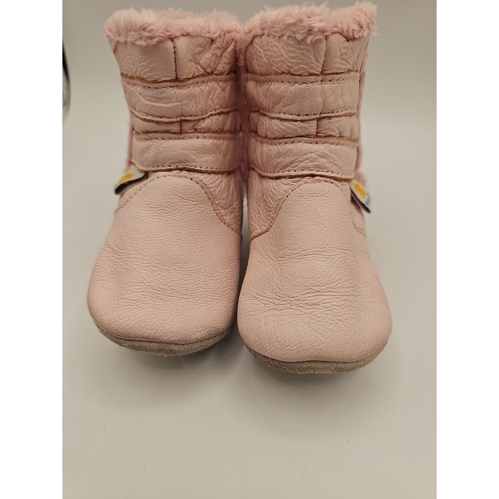 Mini Star Leather Baby Booties Size Small / 0-6m